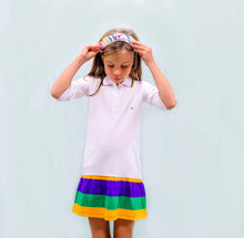 White Stripe Youth Dress