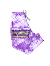 French Terry Adult Sequin Tie Dye Joggers - Purple