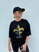 Black & Gold Half and Half Fleur de Lis T-shirt