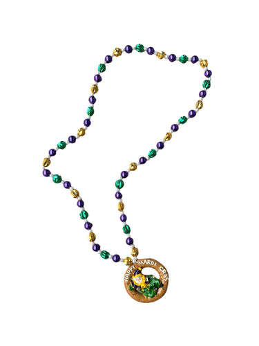 Happy Mardi Gras Jester King Cake Baby on Specialty Bead