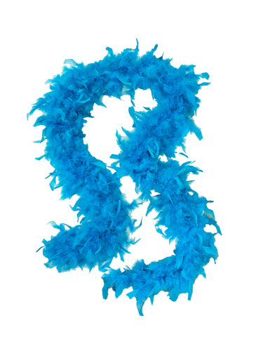 Turquoise Solid Color Feather Boas