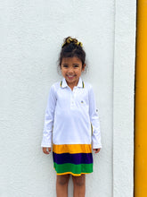 White Stripe Youth Dress