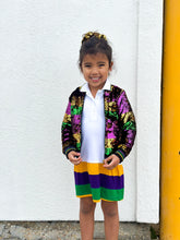 Sequin Jacket Purple, Green, and Gold Infant Striped