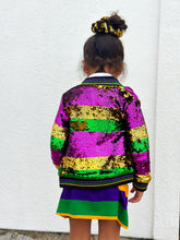 Sequin Jacket Purple, Green, and Gold Infant Striped