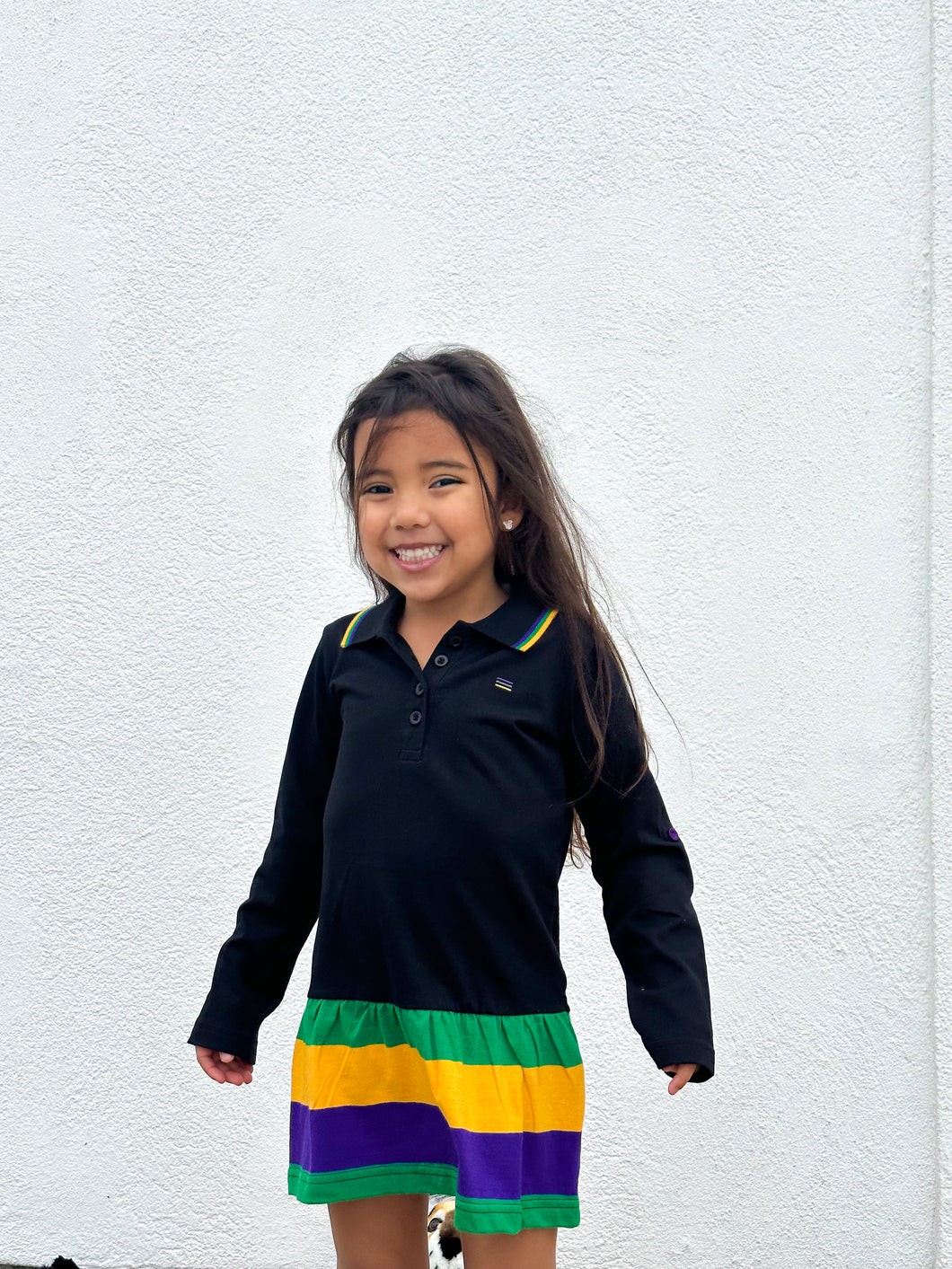 Black Stripe Youth Dress