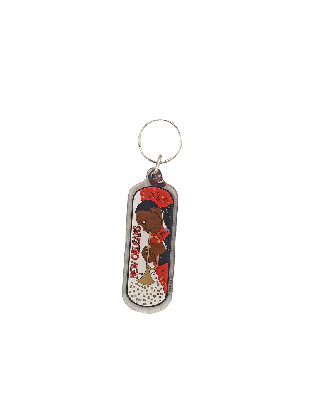 New Orleans Acrylic Jazz Trumpet Keychain