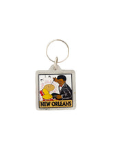 New Orleans Acrylic Jazz Drums Square Keychain