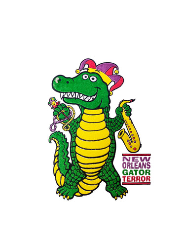 New Orleans Mardi Gras Gator Terror Kid's T-Shirt