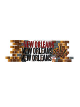 New Orleans with Fleur De Lis and Bricks T-Shirt