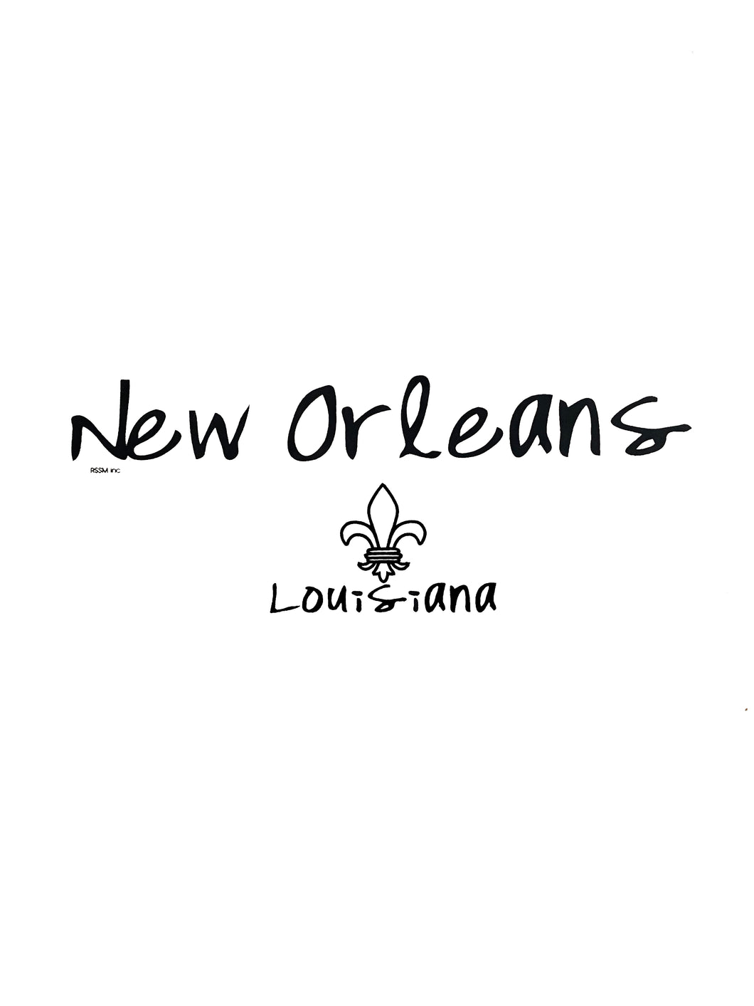 New Orleans Writing with Fleur De Lis T-Shirt