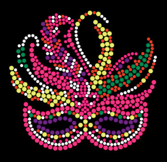 Mardi Gras Rhinestone Mask with Pink Accents