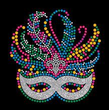 Mardi Gras Rhinestone Mask with Silver Accents