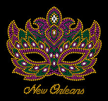 Mardi Gras Rhinestone Mask with Ornate design