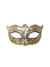 Victorian Eyelet Swirl Mask In Gold And Silver