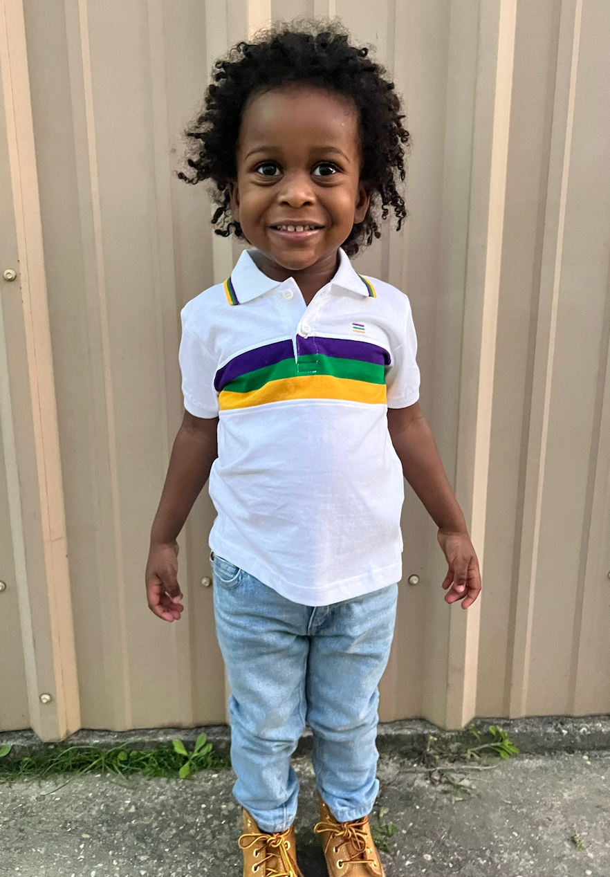 White Chest Stripe Toddler Short Sleeve