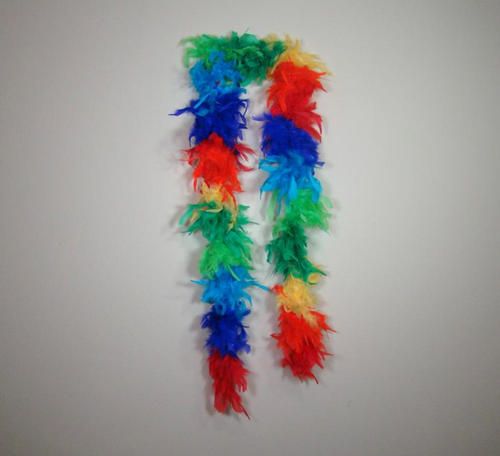 Rainbow Colors Sectioned Feather Boas