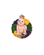 King Cake Baby Magnet (Mardi Gras)