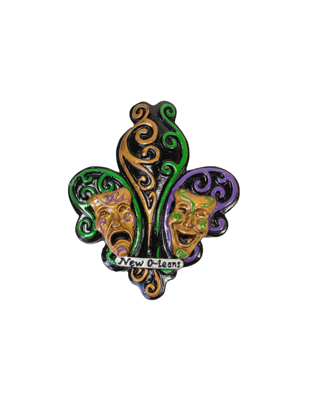 Comedy Tragedy Fleur de Lis Magnet