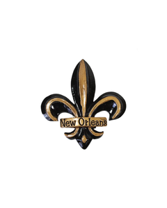 Black and Gold Fleur de Lis Magnet