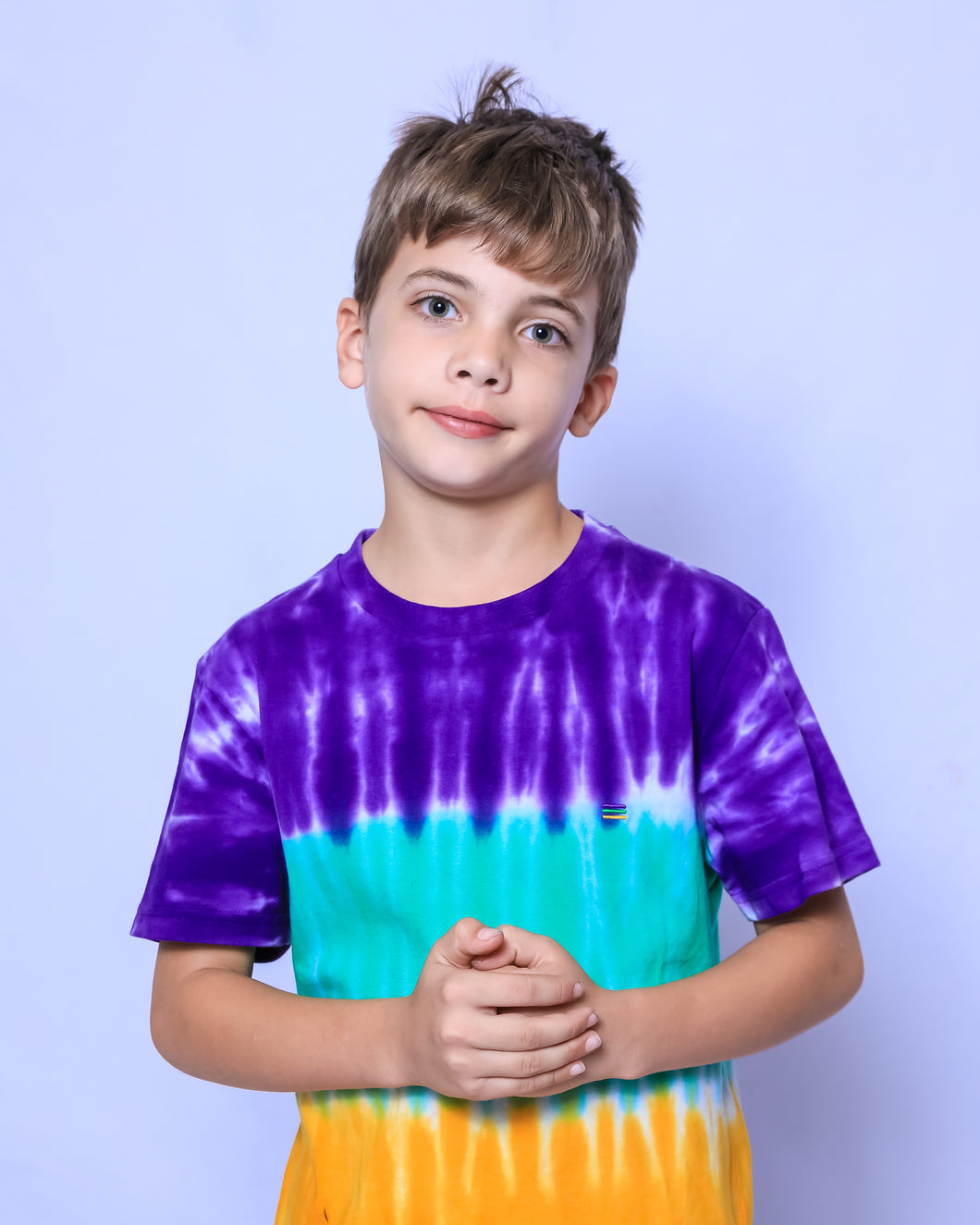 Tie Dye Stripe Youth Short Sleeve