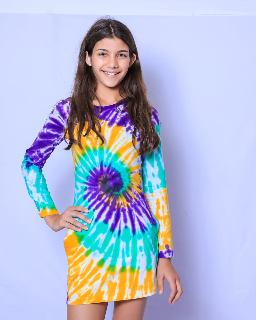 Tie Dye Swirl Junior Dress