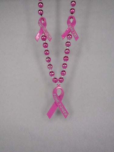 Pink Ribbon Breast Cancer Awareness Bead