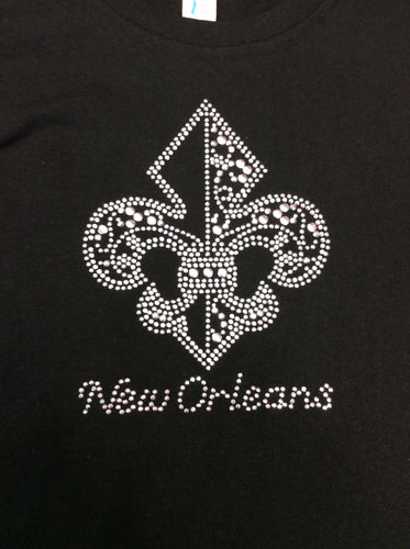 Rhinestone Fleur de Lis Kids T-Shirt