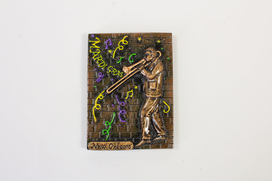 Bronze Street Musician Magnet