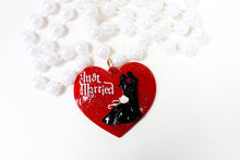 Just Married Heart Shaped Medallion Bead