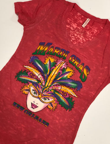 New Orleans Mardi Gras Headdress T-Shirt