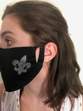 Jewel Fleur de Lis Face Mask (Silver)