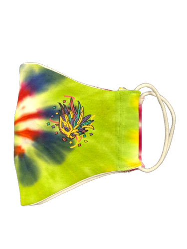 Mardi Gras Tie Dye Face Mask