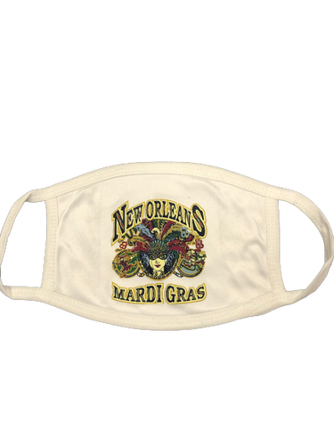 Mardi Gras Intricate Venetian Face Mask (White)