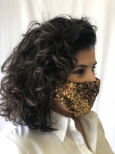 Gold Tinsel Face Mask