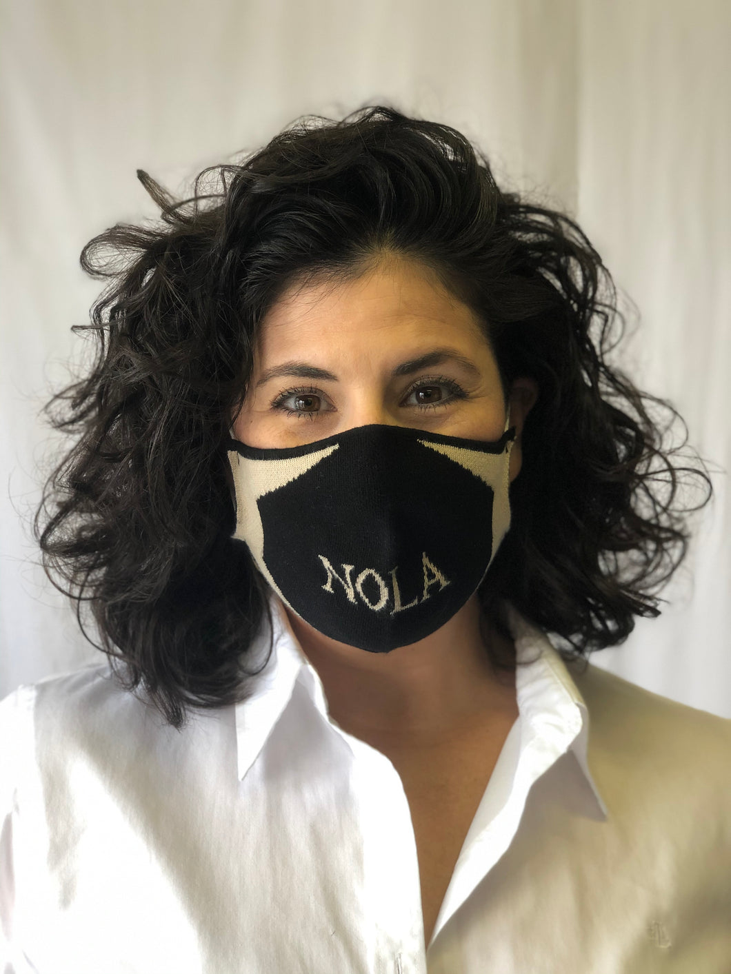 Black NOLA Knit Face Mask