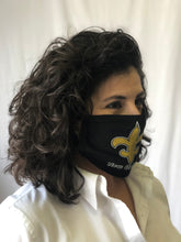 Black with Gold Fleur de Lis Face Mask