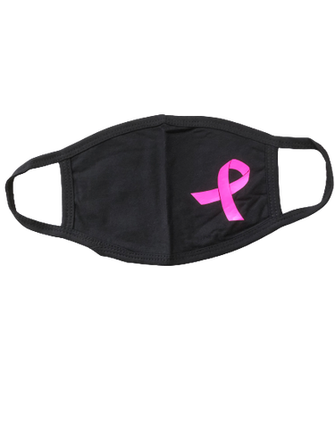 Breast Cancer Neon Pink Ribbon Face Mask