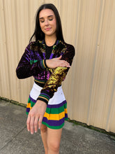 Sequin Jacket Purple, Green, and Gold Cropped Adult Classic